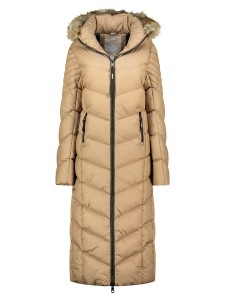 Geographical Norway Płaszcz zimowy "Capucine" w kolorze beżowym rozmiar: XL