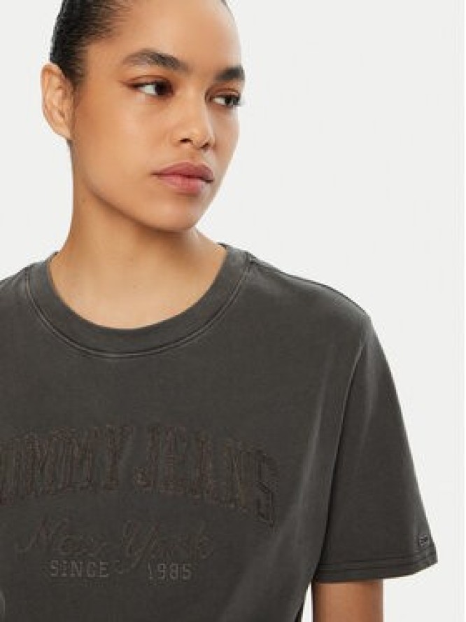 Tommy Jeans T-Shirt Varsity DW0DW19444 Czarny Relaxed Fit