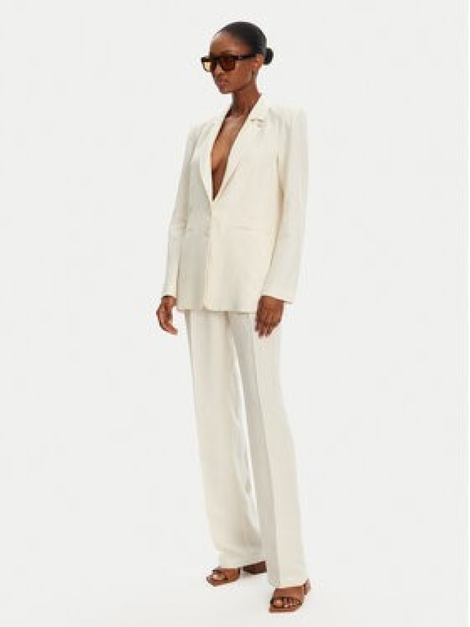 Patrizia Pepe Spodnie materiałowe 2P1659 A052 B823 Écru Regular Fit