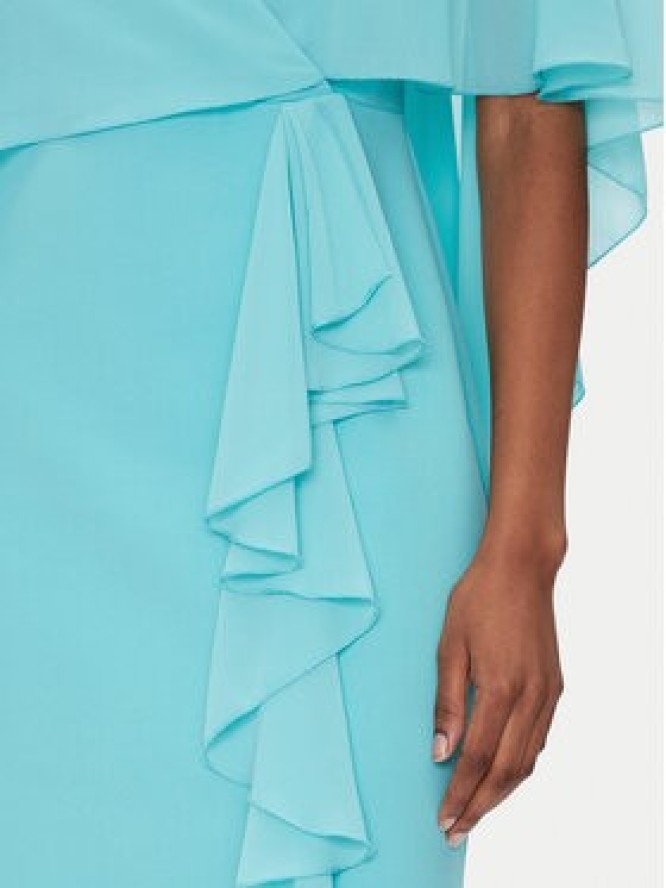 Rinascimento Sukienka koktajlowa CFC0123560003 Turkusowy Regular Fit