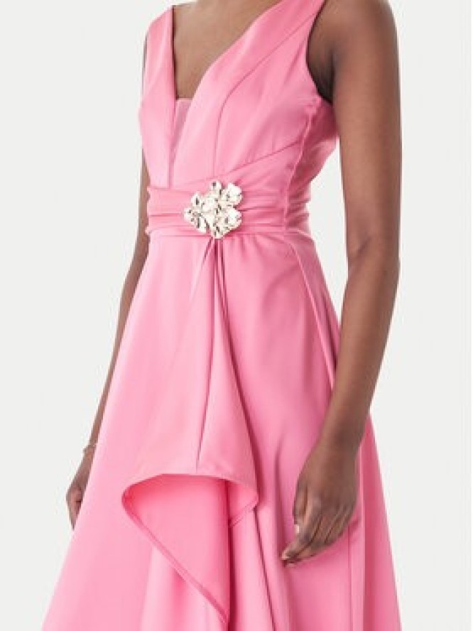 Rinascimento Sukienka koktajlowa CFC0127853003 Różowy jasny Slim Fit