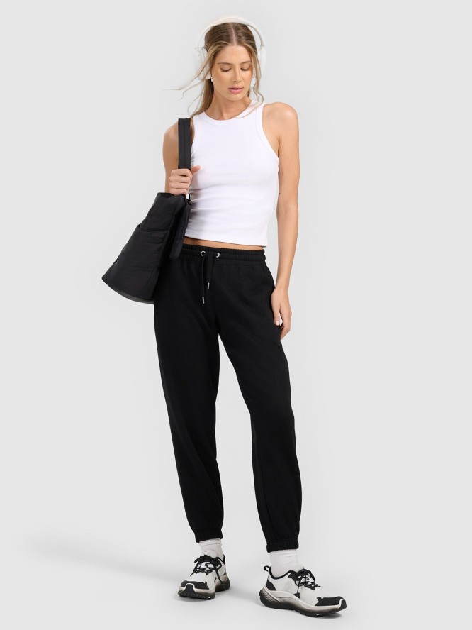 4F Top slim z prążkowanej dzianiny damski - biały XL