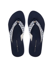 Tommy Hilfiger Japonki Mono Wedge Summer Sandal FW0FW09696 Granatowy