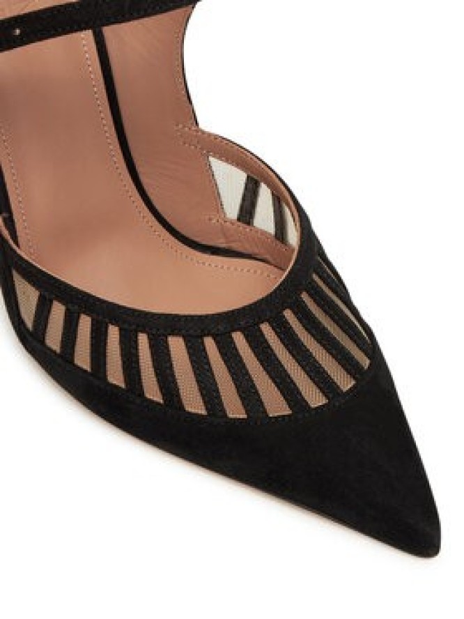 MALONE SOULIERS Klapki Bardot 90-2 Czarny