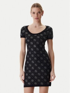 Guess Sukienka dzianinowa W6RK92 Z3JD2 Czarny Regular Fit