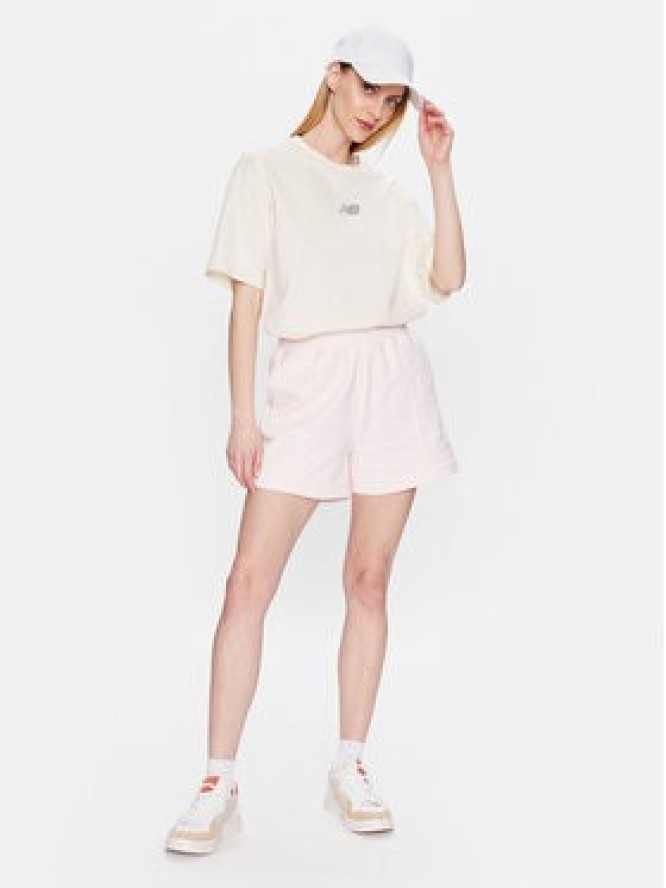 New Balance T-Shirt WT31511 Beżowy Oversize