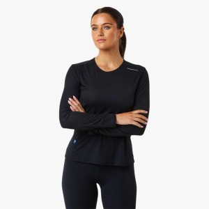 Koszulka Syntetyczna Z Długim Rękawem Trening Kobieta Ultra Light Szybkoschnący