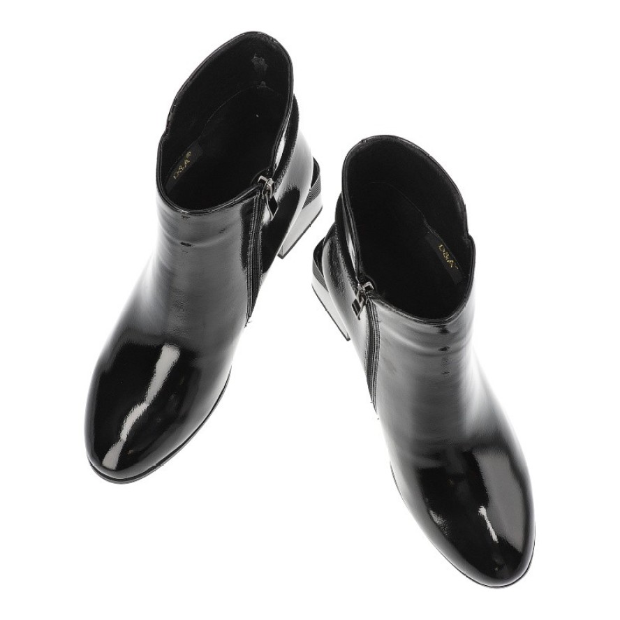 Czarne Botki S.Barski Eleganckie Obuwie Damskie