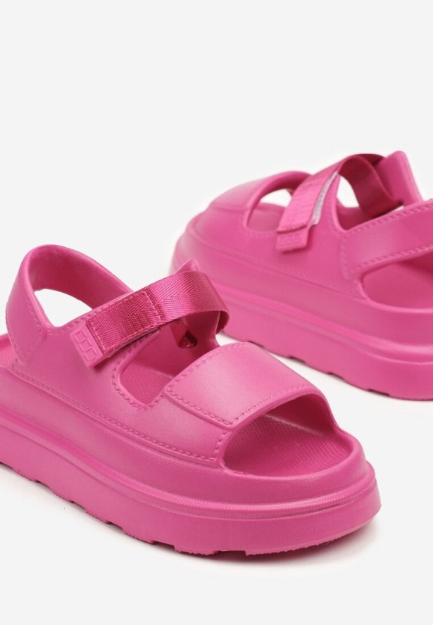 Fuksjowe Sandały Sportowe na Grubej Podeszwie Lisaniel