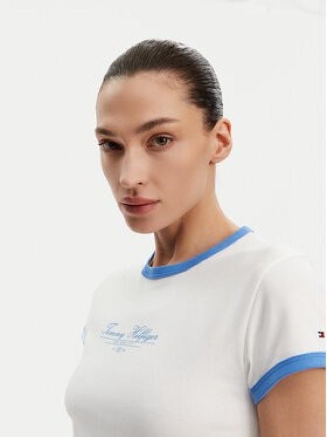 Tommy Hilfiger T-Shirt WW0WW44581 Écru Slim Fit
