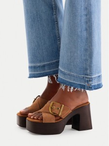 Guess Jeans Klapki CEO-JD421-3 Brązowy