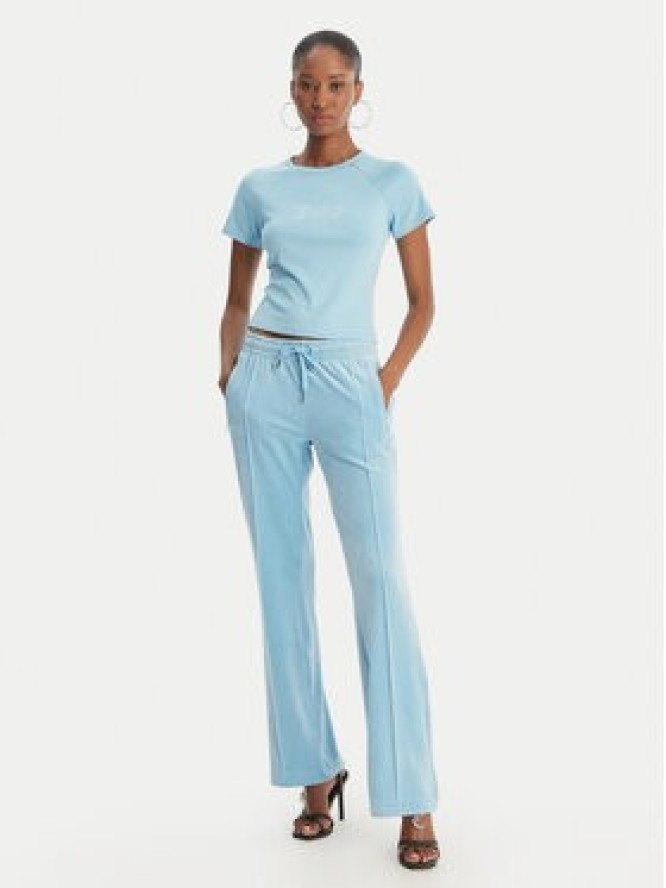 Juicy Couture T-Shirt Baby JCWCT126317 Błękitny Slim Fit