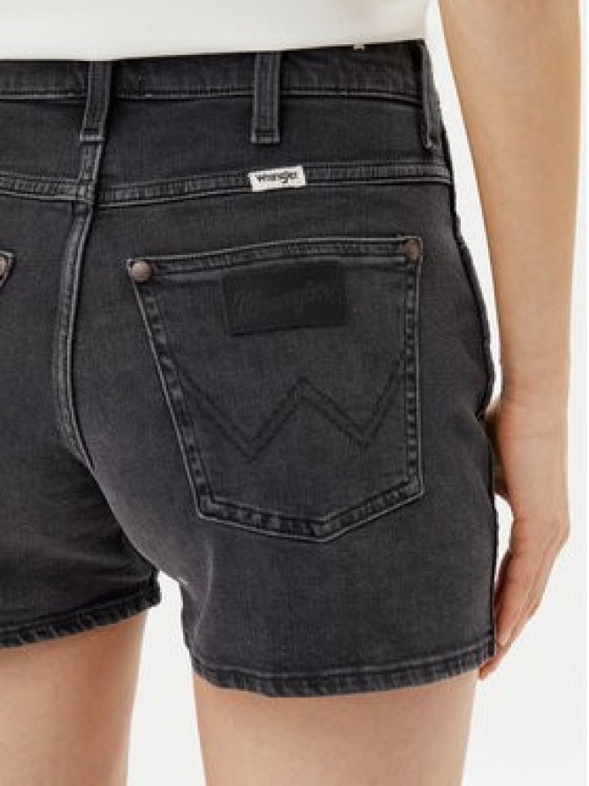 Wrangler Szorty jeansowe Cowboy 112362695 Czarny Relaxed Fit