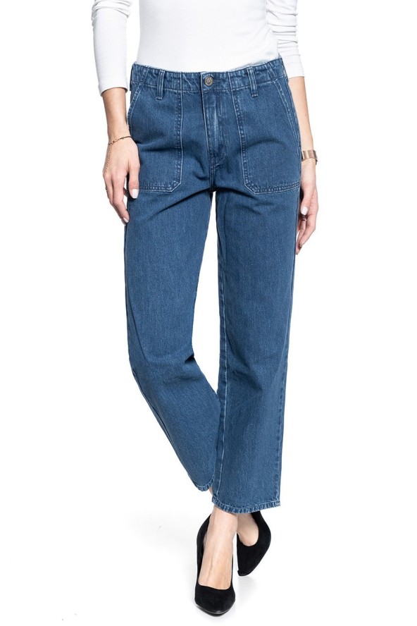 SPODNIE DAMSKIE LEE MILITARY WIDE LEG MID JELT L31UKEGT 112107303