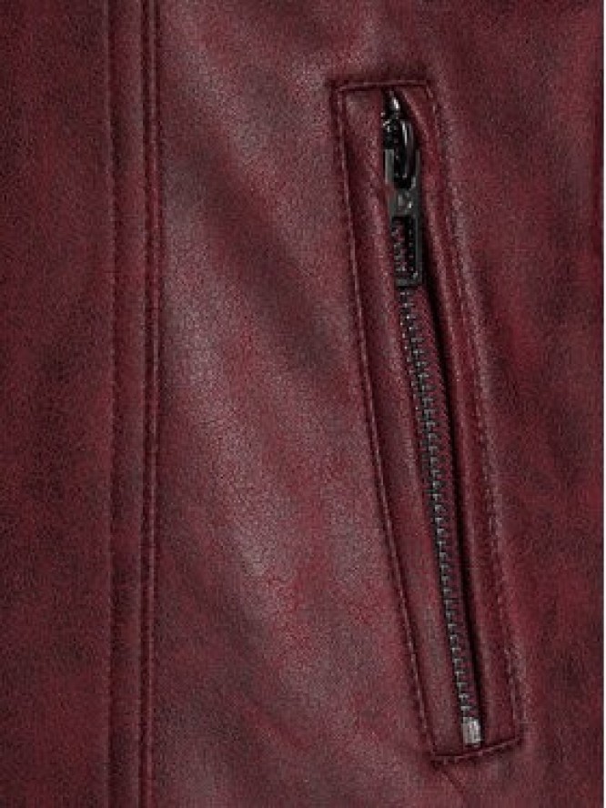 Desigual Kurtka z imitacji skóry Basic 25WWEW43 Bordowy Regular Fit