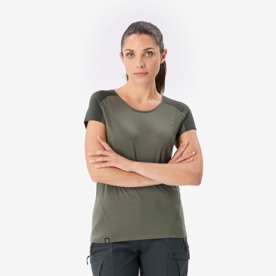 Koszulka trekkingowa damska z krótkim rękawem Simond MT500 Merino Resist