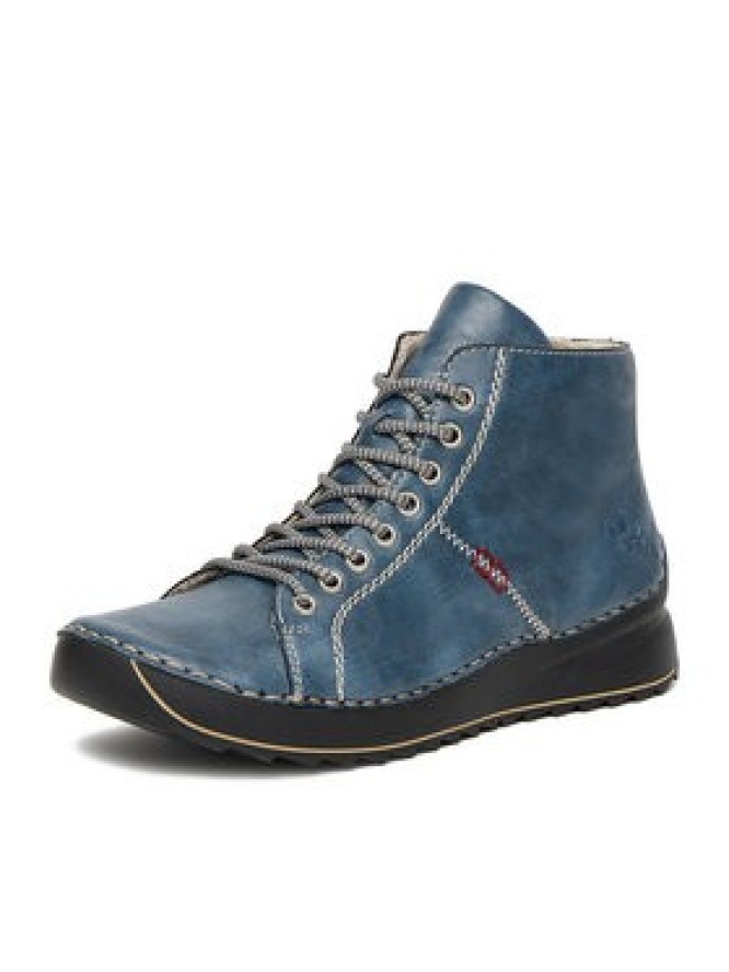 Rieker Trzewiki 71510-14 Niebieski