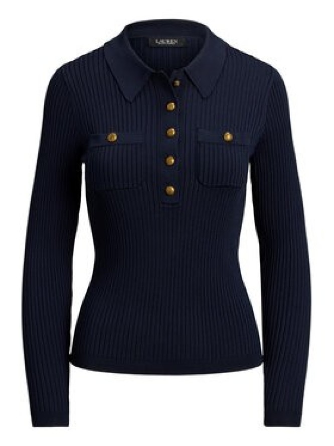 LAUREN RALPH LAUREN Sweter 200P03459001 Granatowy Slim Fit