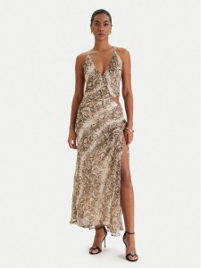 Bardot Sukienka koktajlowa Cyrel 59760DB6 Beżowy Regular Fit