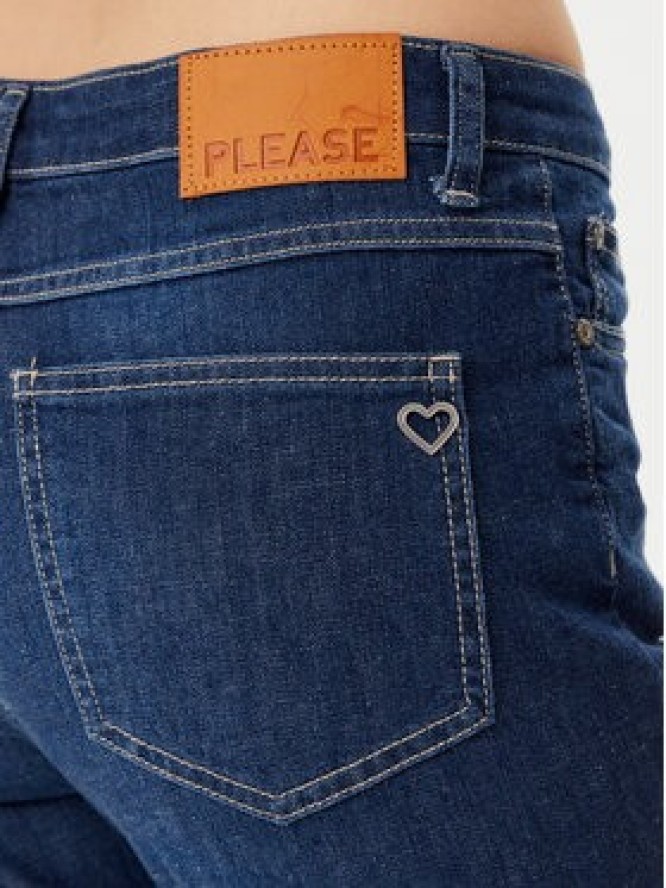 Please Jeansy P66MBQ2CAZ Granatowy Regular Fit