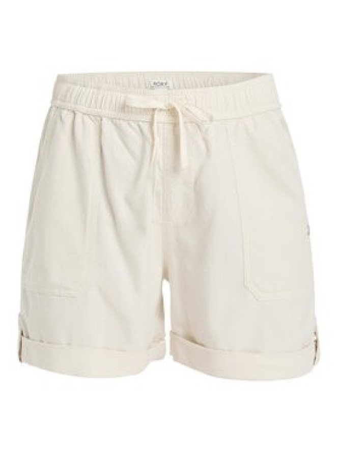 Roxy Szorty materiałowe Sweetest Day ERJNS03588 Écru Regular Fit