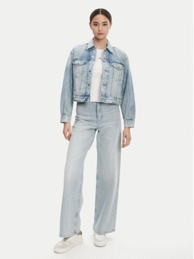 Calvin Klein Jeans Kurtka jeansowa 90s LV047C791G Niebieski Relaxed Fit