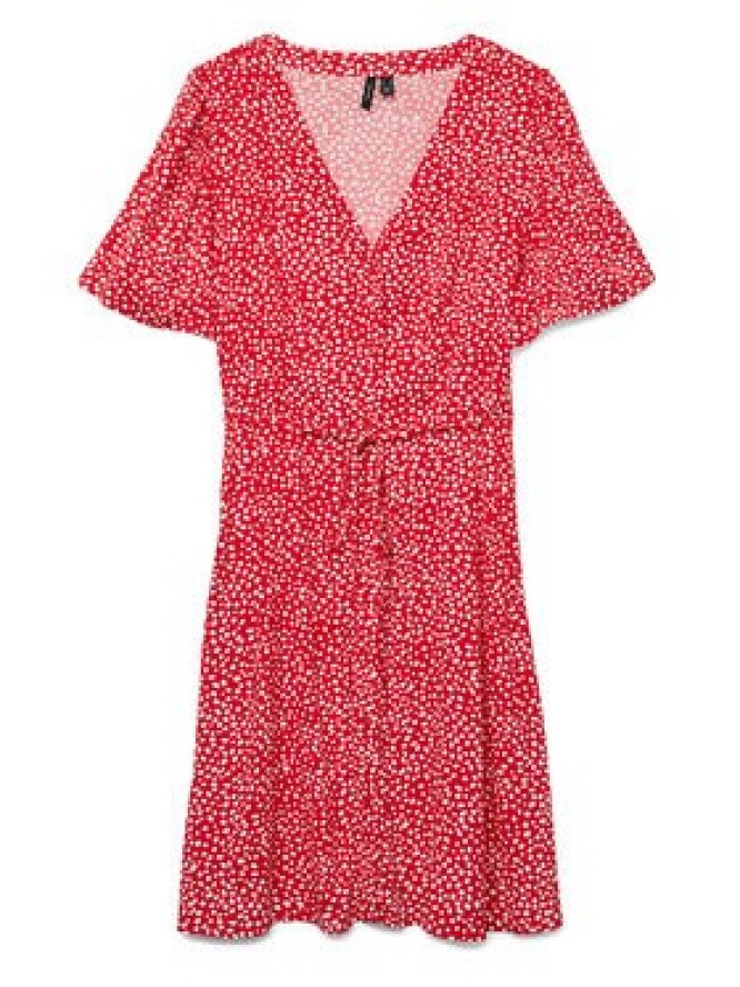 Vero Moda Sukienka letnia Alba 10292845 Czerwony Regular Fit
