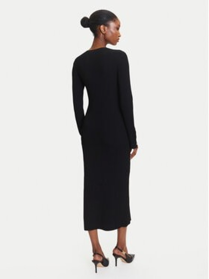 KARL LAGERFELD Sukienka dzianinowa A3W13038 Czarny Slim Fit