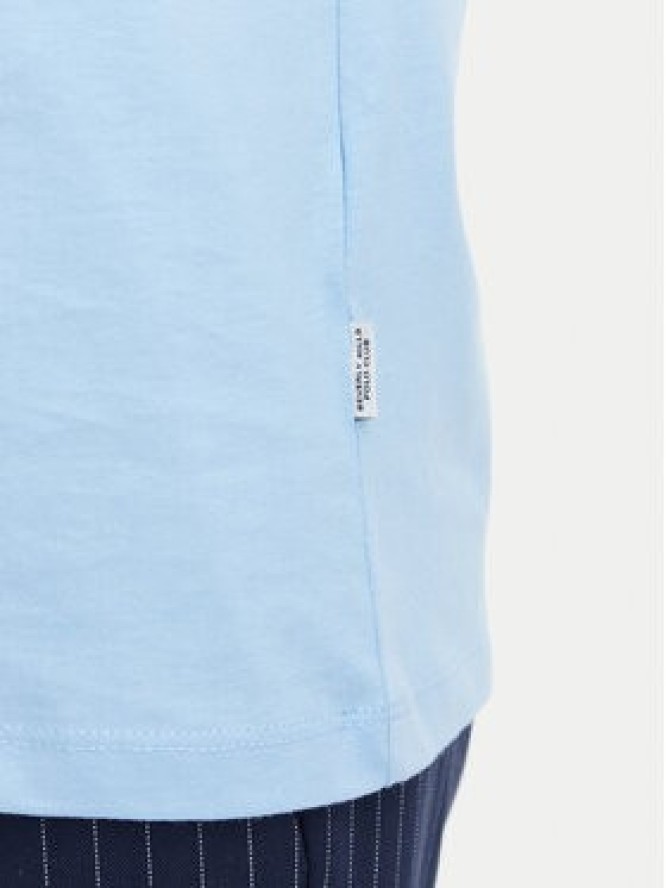 Beverly Hills Polo Club T-Shirt P-SS26W-TS085 Niebieski jasny Regular Fit