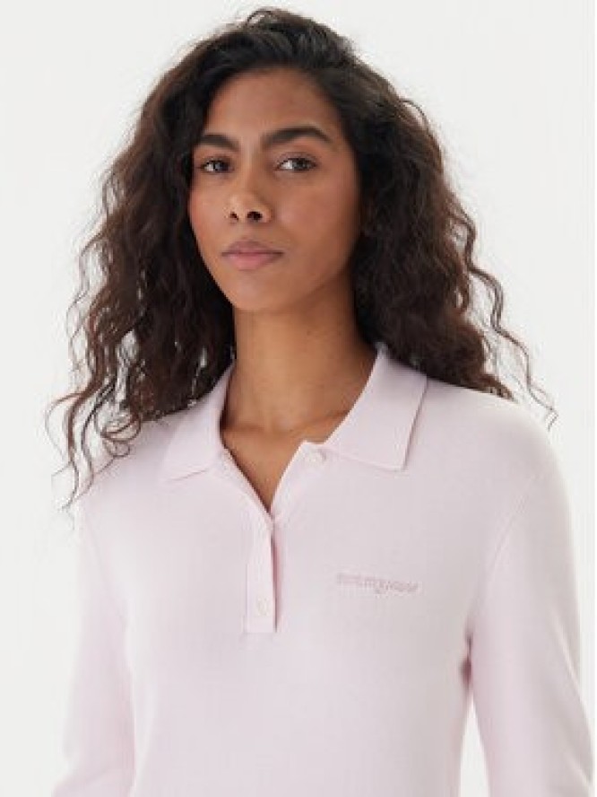 Tommy Jeans Sukienka dzianinowa Script DW0DW22464 Różowy Regular Fit