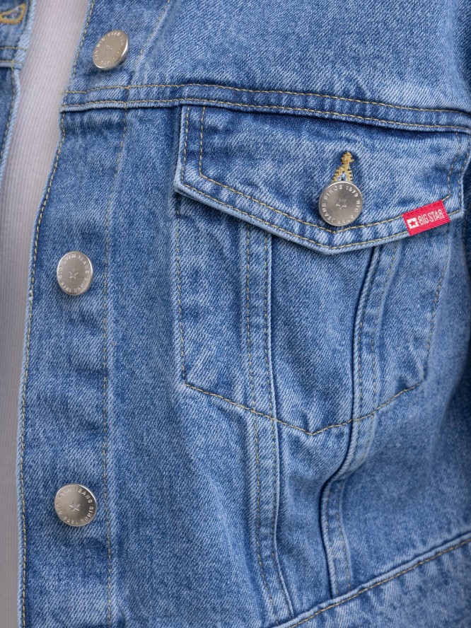 Kurtka damska jeansowa krótka niebieska Maddie 175
