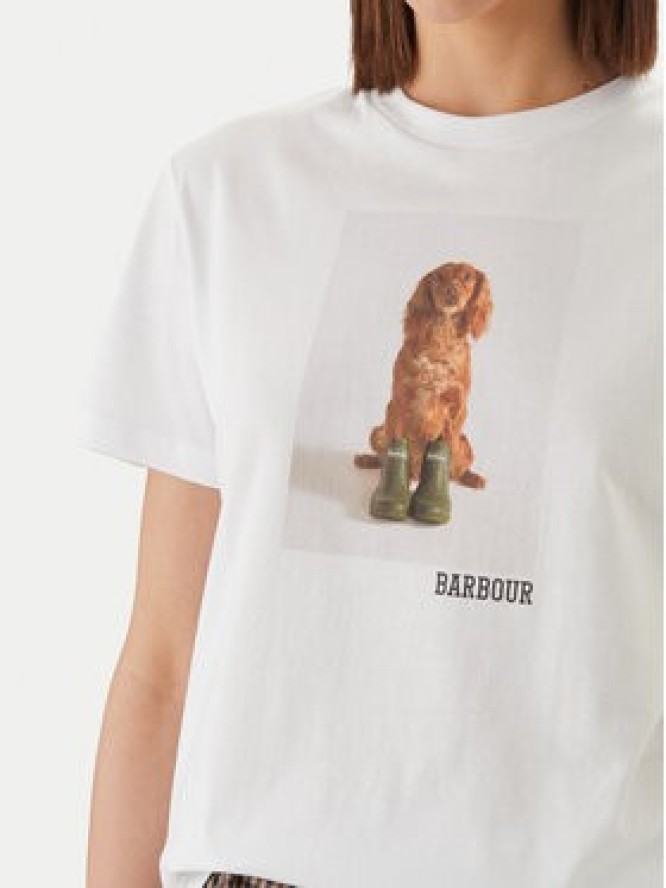 Barbour T-Shirt Bedale LTS0715WH11 Biały Regular Fit