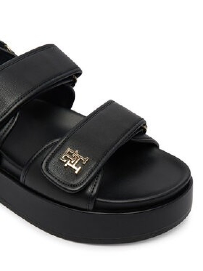 Tommy Hilfiger Sandały Leather Sporty Platform Sandal FW0FW09119 Czarny