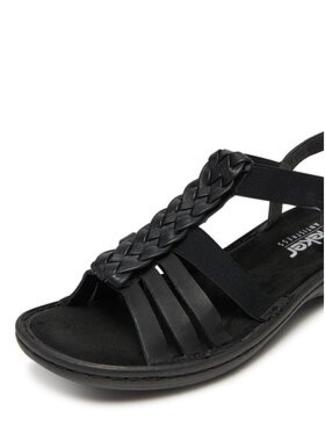 Rieker Sandały 60809-00 Czarny