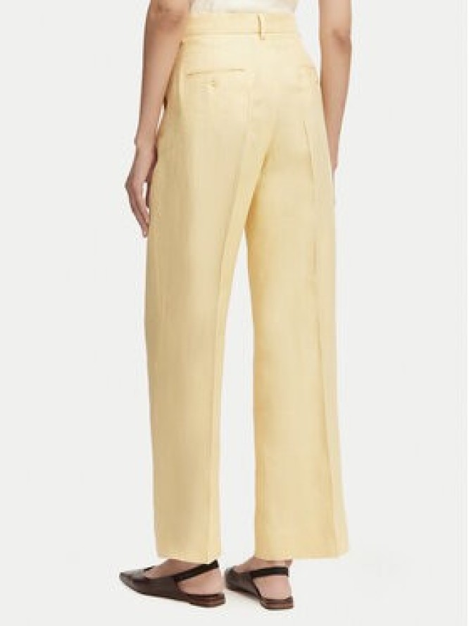 Weekend Max Mara Spodnie materiałowe Malizia 2615131112 Żółty Straight Fit