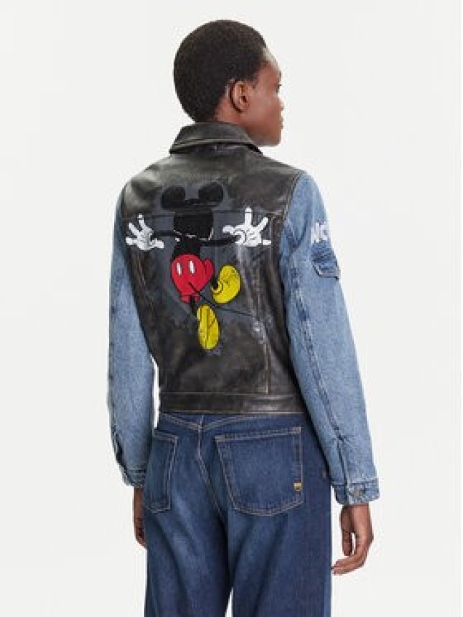 Desigual Kurtka jeansowa Contrast Mickey 25WWED16 Niebieski Regular Fit