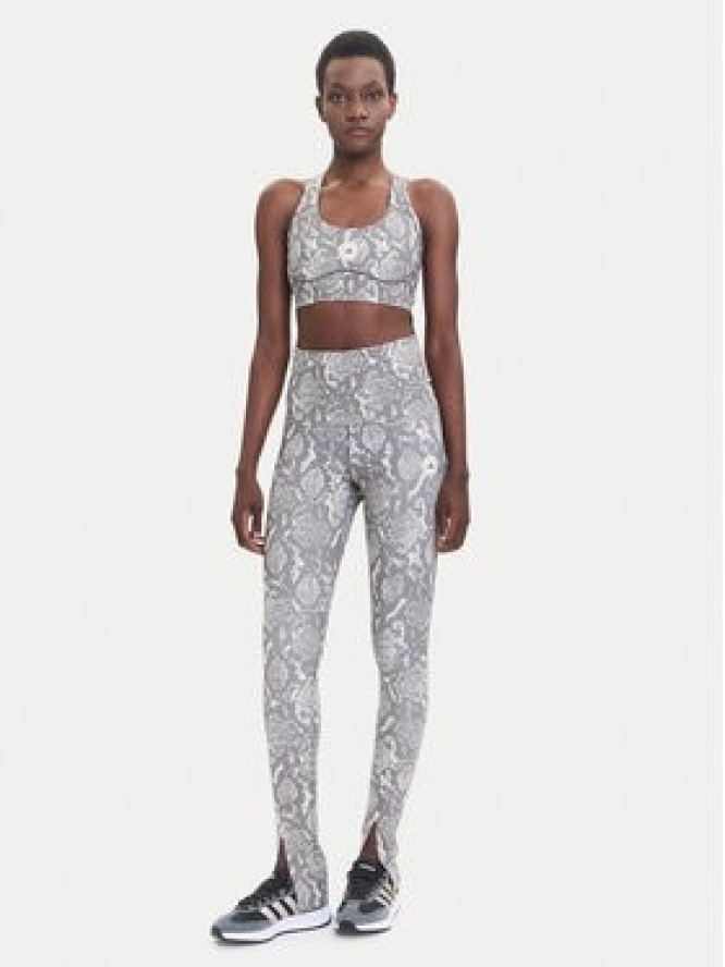 adidas by Stella McCartney Legginsy Training Rolltop Splitcuff JM8477 Beżowy Slim Fit