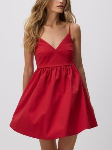 Rozkloszowana sukienka - czerwony