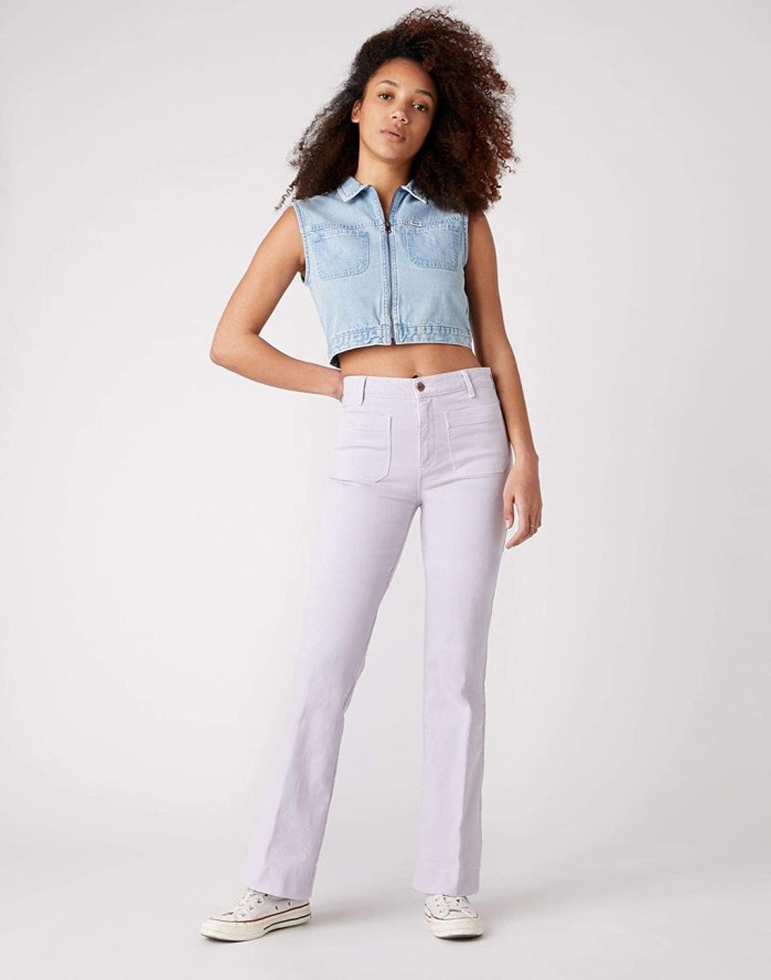 SPODNIE DAMSKIE WRANGLER FLARE LAVENDER HAZE W233MHP14 112127853
