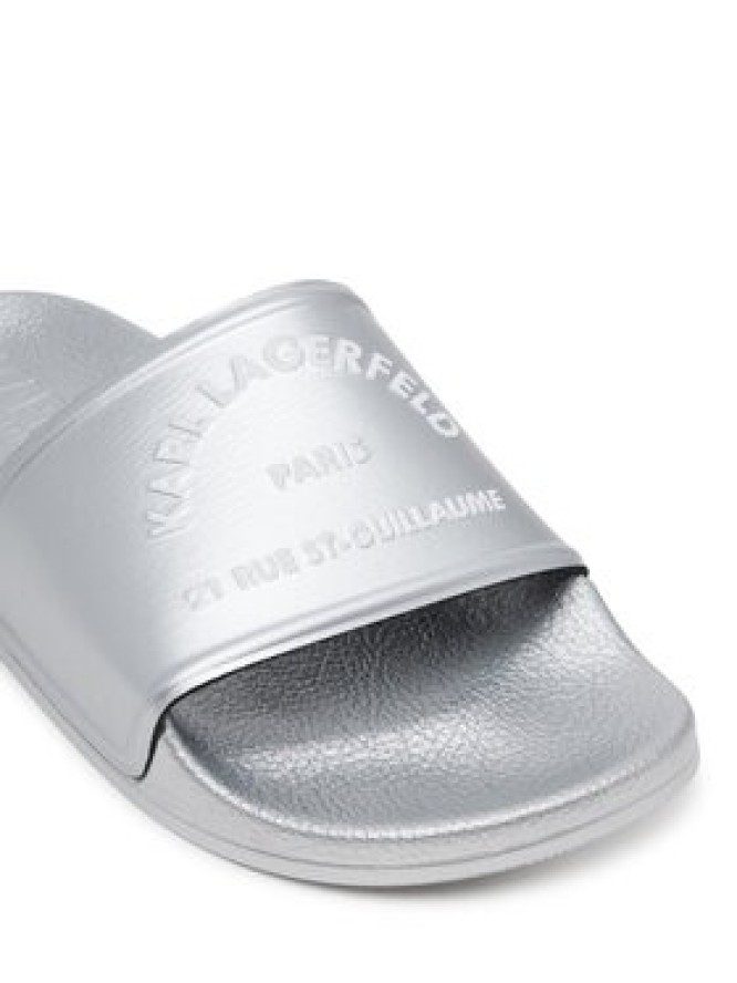 KARL LAGERFELD Klapki Kondo 2.0 KL80908A Srebrny