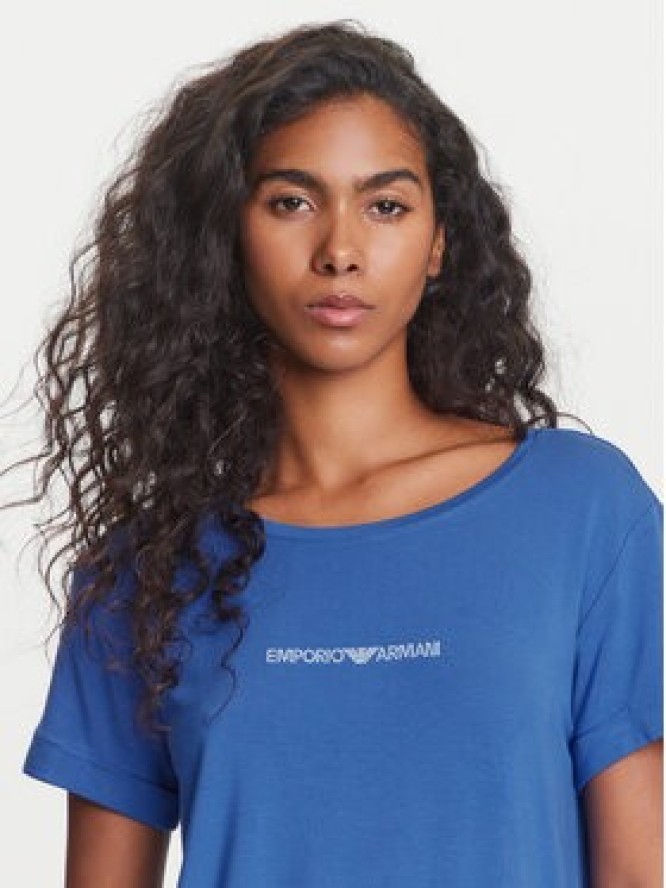 Emporio Armani T-Shirt EW000780 AF12192 UA012 Niebieski Regular Fit