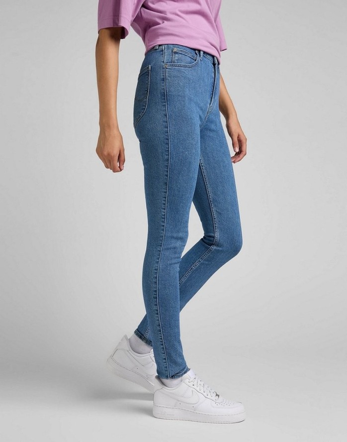 LEE IVY DAMSKIE SPODNIE JEANSOWE LIGHT WASH L32EFAMR 112320158