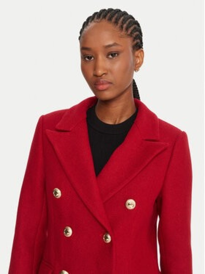 Rinascimento Płaszcz wełniany CFC0126209003 Czerwony Regular Fit