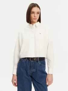 Tommy Jeans Koszula DW0DW19354 Biały Relaxed Fit