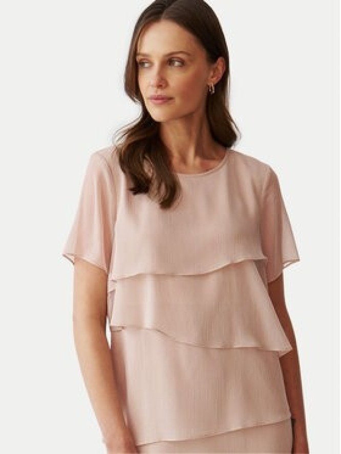 Tatuum Sukienka koktajlowa Palmi T2406.217 Beżowy Regular Fit