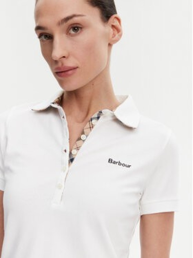 Barbour Polo LML0634WH33 Biały Regular Fit