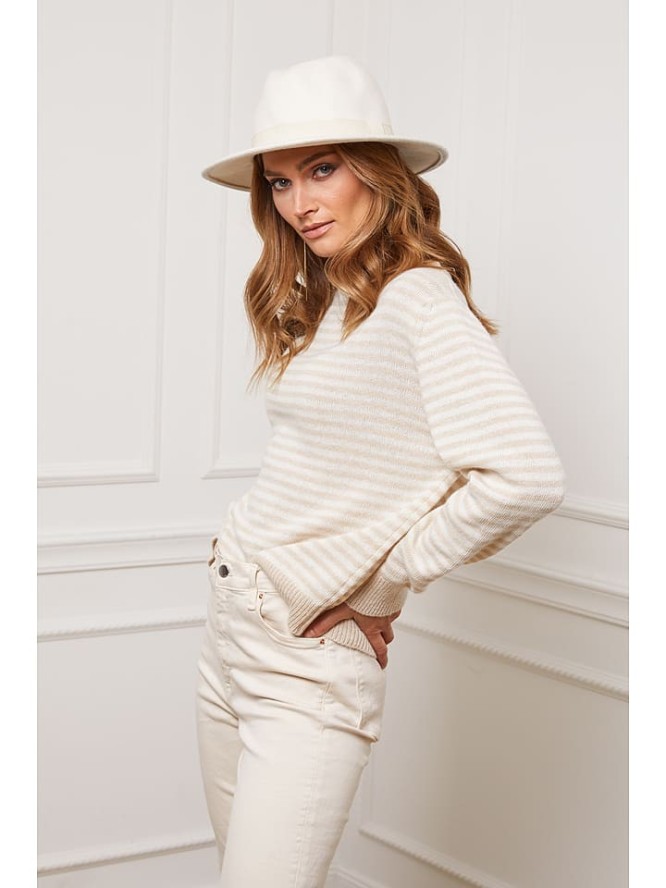 Joséfine Sweter "Astro" w kolorze beżowo-kremowym rozmiar: S