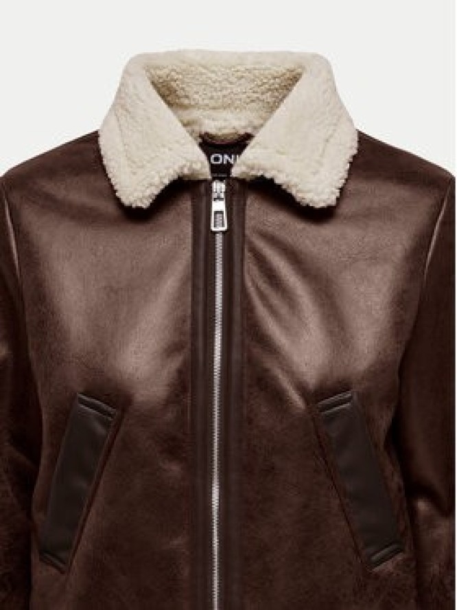 ONLY Kurtka z imitacji skóry Betty 15322046 Brązowy Regular Fit