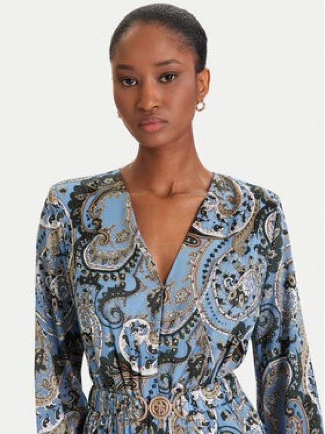 Guess Sukienka codzienna W5BK53 W2770 Niebieski Regular Fit