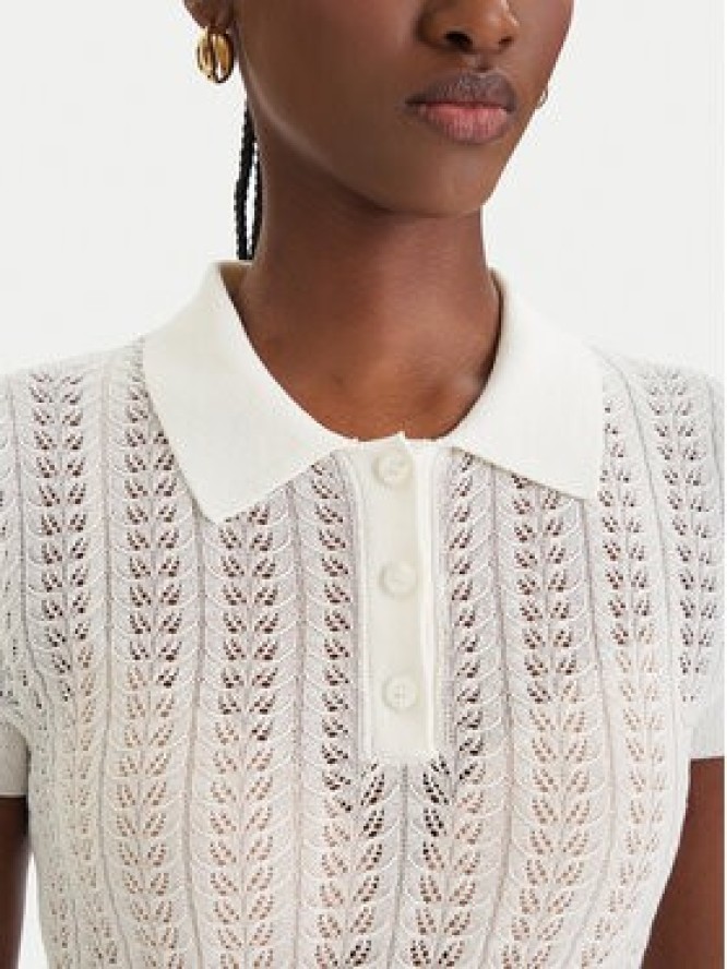 Guess Sweter W6GR25 Z0672 Biały Regular Fit